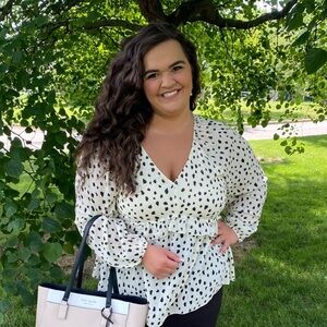 Umgee 2XL Black and White Blouse